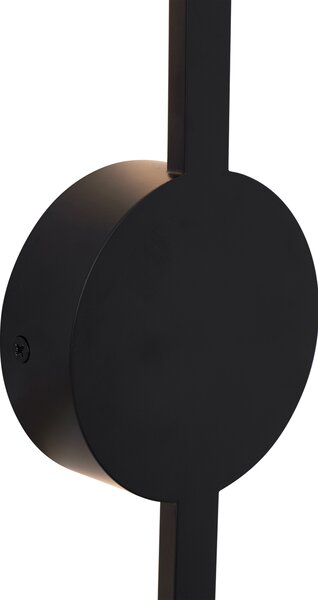 Moderní nástěnné svítidlo černé 60 cm vč. LED - Clockwise