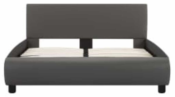 Rám postele s LED světlem šedý umělá kůže 140 x 200 cm 285495
