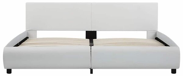 Rám postele s LED světlem bílý umělá kůže 160 x 200 cm 285490