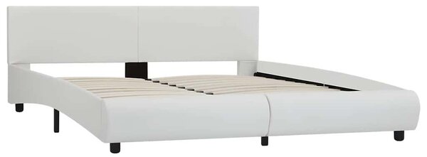 Rám postele s LED světlem bílý umělá kůže 160 x 200 cm 285490