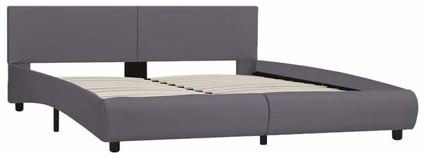 Rám postele s LED světlem šedý umělá kůže 180 x 200 cm 285497