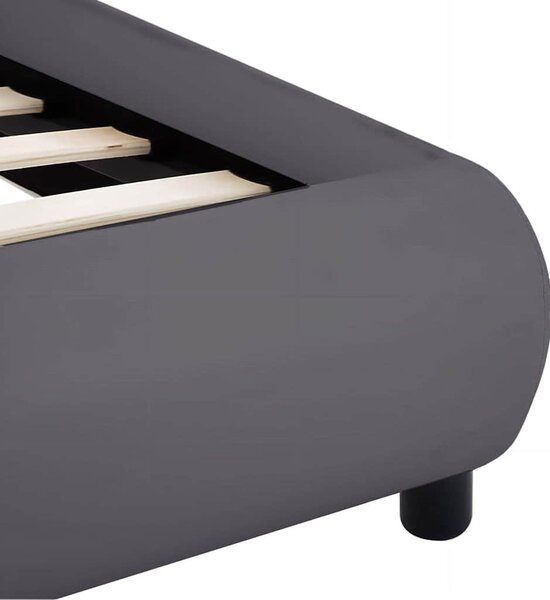 Rám postele s LED světlem šedý umělá kůže 180 x 200 cm 285497