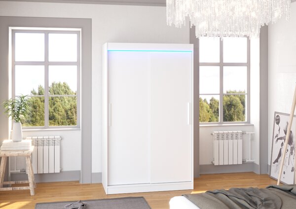 Policová šatní skříň 120 cm GABNA - bílá