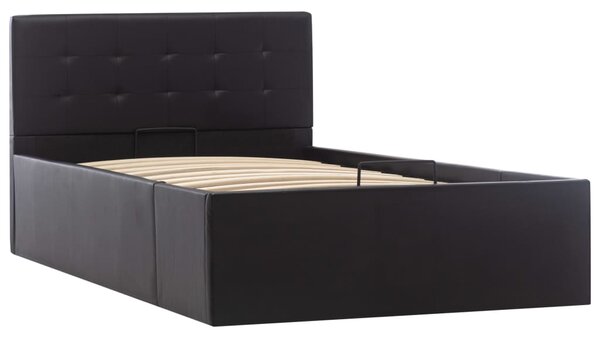Rám postele s úložným prostorem černý umělá kůže 90 x 200 cm 285510