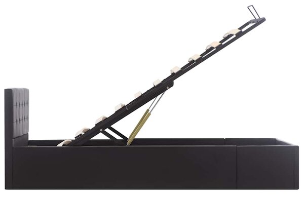 Rám postele s úložným prostorem černý umělá kůže 90 x 200 cm 285510
