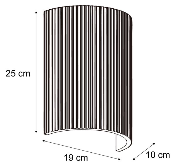 Skandinávská nástěnná lampa béžová oválná - Plaster