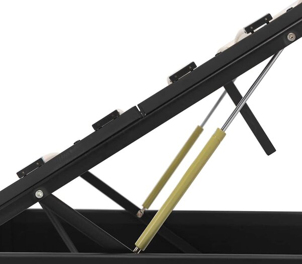 Rám postele zvedací úložný prostor černý umělá kůže 160x200 cm 285514