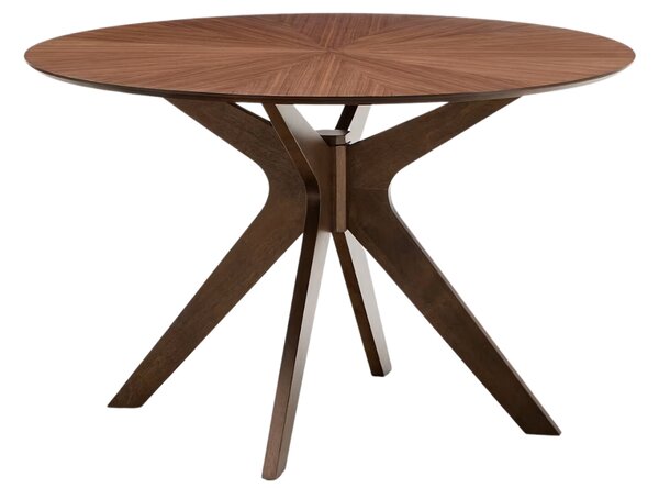 Kave Home Ořechový jídelní stůl Naanim ⌀ 120 cm