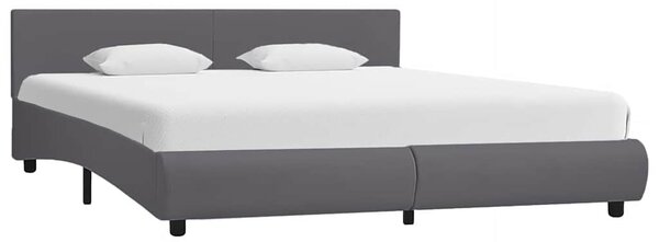 Rám postele s LED světlem šedý umělá kůže 180 x 200 cm 285497