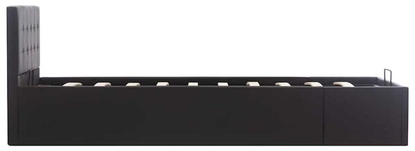 Rám postele s úložným prostorem černý umělá kůže 90 x 200 cm 285510