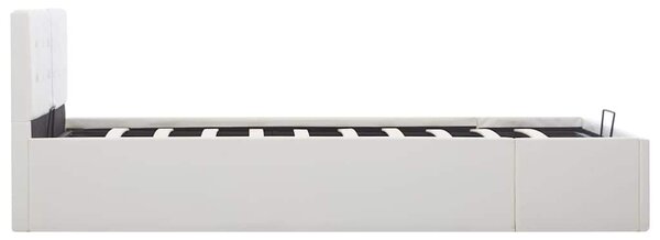 Rám postele zvedací úložný prostor bílý umělá kůže 120 x 200 cm 285518