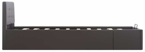 Rám postele zvedací úložný prostor šedý umělá kůže 90 x 200 cm 285522