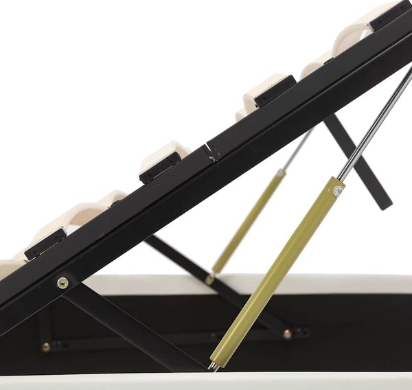 Rám postele zvedací úložný prostor bílý umělá kůže 90 x 200 cm 285516