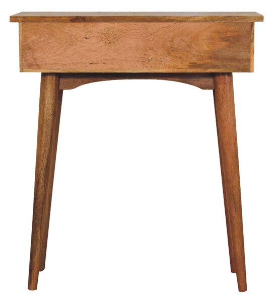 Mini konzolový stolek v dubovém odstínu, 70 × 30 × 78 cm