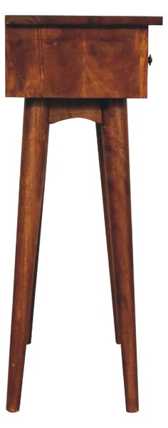 Mini konzolový stolek v kaštanovém odstínu, 70 × 30 × 78 cm