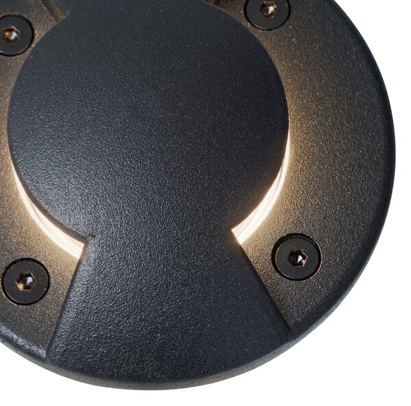 Moderní zemní bodové svítidlo černé GU10 50mm 2-světelný efekt IP65 - Cellar