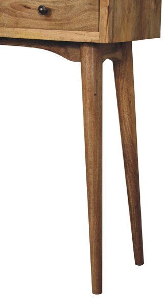 Mini konzolový stolek v dubovém odstínu, 70 × 30 × 78 cm