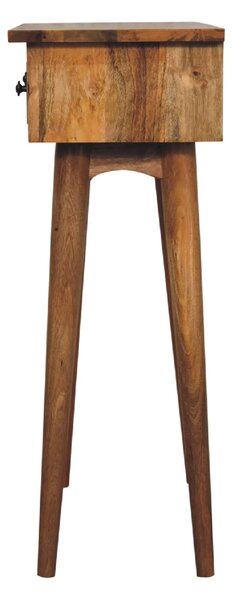 Mini konzolový stolek v dubovém odstínu, 70 × 30 × 78 cm
