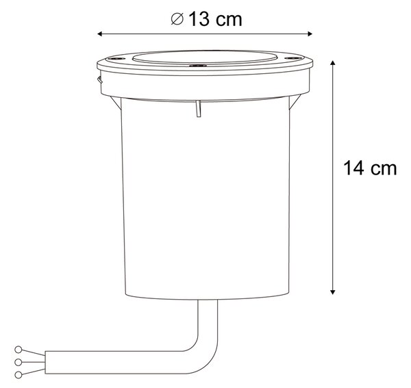 Moderní zemní bodové svítidlo béžové GU10 50mm nastavitelné IP65 - Delux