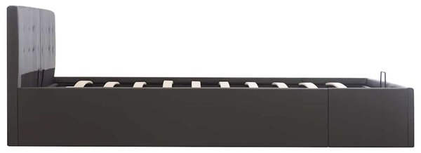 Rám postele s úložným prostorem šedý umělá kůže 160 x 200 cm 285526