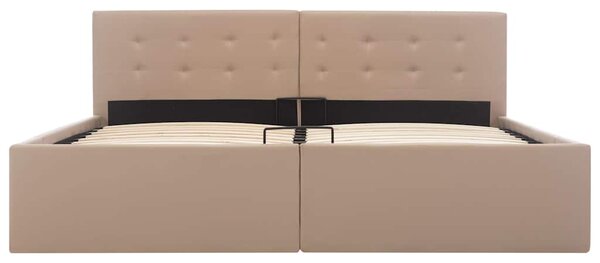Rám postele s úložným prostorem cappuccino umělá kůže 160x200cm 285532