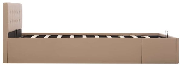Rám postele s úložným prostorem cappuccino umělá kůže 140x200cm 285531