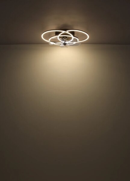 Globo 03645 - LED Stm stropní ventilátor ALIA LED/40W/230V 3000-6500K černá+DO
