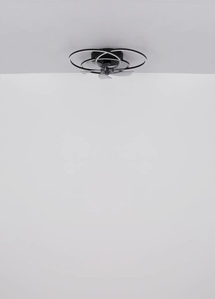 Globo 03645 - LED Stm stropní ventilátor ALIA LED/40W/230V 3000-6500K černá+DO