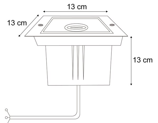 Moderní zemní bodové svítidlo béžové GU10 50mm otočné a naklápěcí IP65 - Oneon