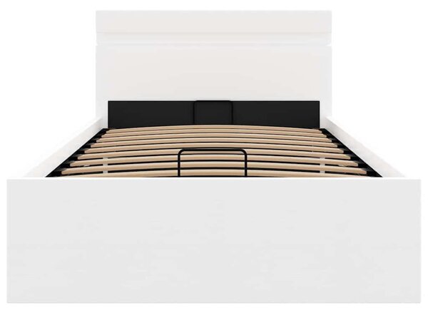 Rám postele LED s úložným prostorem bílý umělá kůže 90 x 200 cm 285546