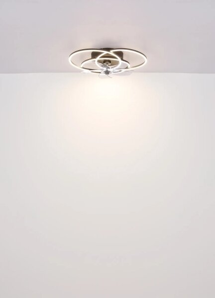 Globo 03645 - LED Stm stropní ventilátor ALIA LED/40W/230V 3000-6500K černá+DO