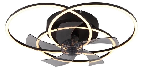 Globo 03645 - LED Stm stropní ventilátor ALIA LED/40W/230V 3000-6500K černá+DO