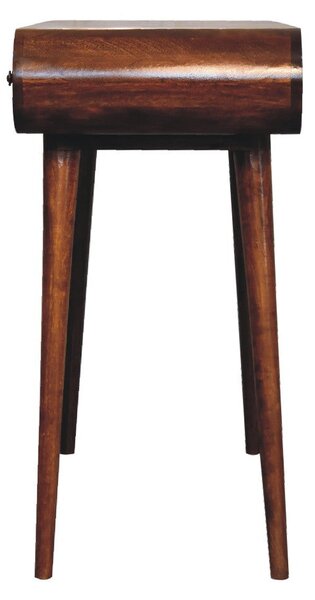 Toaletní stolek se zrcadlem v kaštanovém odstínu, 100 × 40 × 80 cm