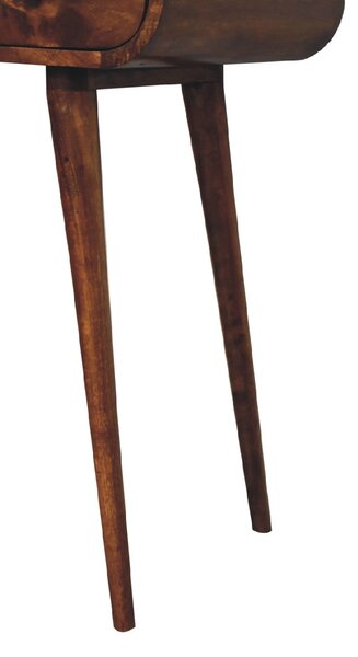 Toaletní stolek se zrcadlem v kaštanovém odstínu, 100 × 40 × 80 cm