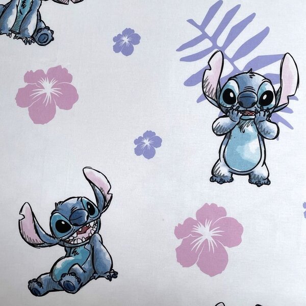 Napínací bavlněné dětské prostěradlo na jednolůžko 90x200 cm Lilo and Stitch – Jerry Fabrics