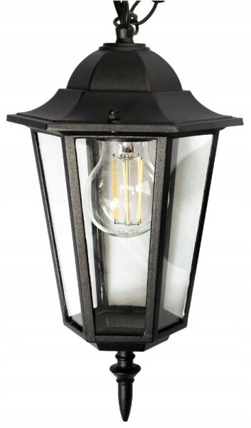 Venkovní lustr 1xE27/20W/230V IP43 černá