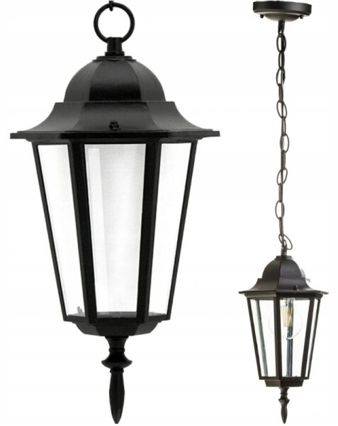 Venkovní lustr 1xE27/20W/230V IP43 černá