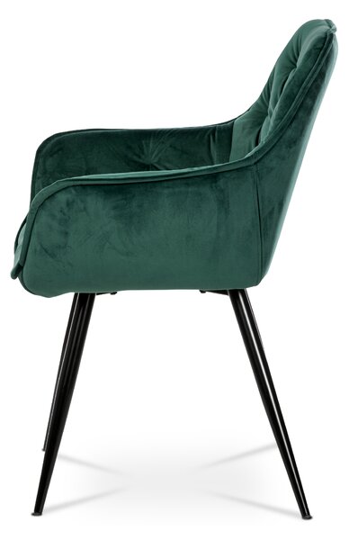 Jídelní židle ELIZABETH zelená/černá