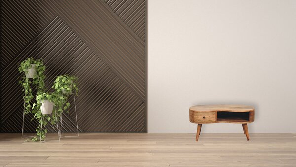 Konferenční stolek v dubovém odstínu, 80 × 50 × 40 cm