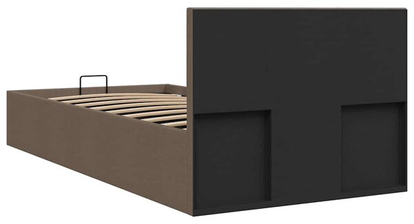 Rám postele s úložným prostorem taupe textil 90 x 200 cm 285594