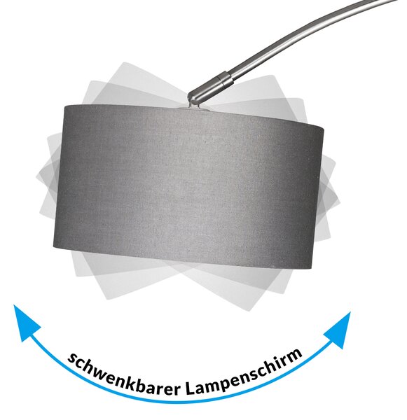 Deuba Oblouková stojanová lampa s mramorovou základnou