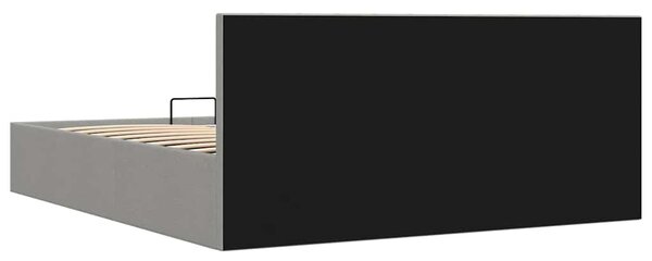 Zvedací rám postele úložný prostor světle šedý textil 160x200cm 285580