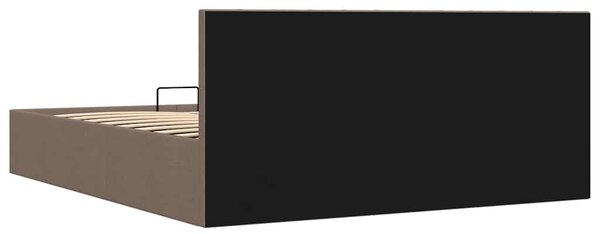 Rám postele s úložným prostorem taupe textil 160 x 200 cm 285598
