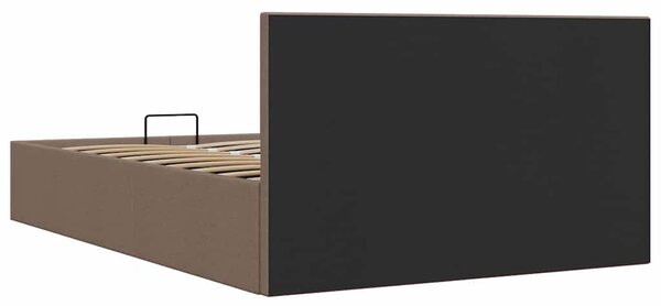 Zvedací rám postele s úložným prostorem taupe textil 140x200 cm 285597
