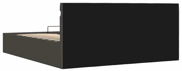 Rám postele s úložným prostorem LED tmavě šedý textil 180x200cm 285605