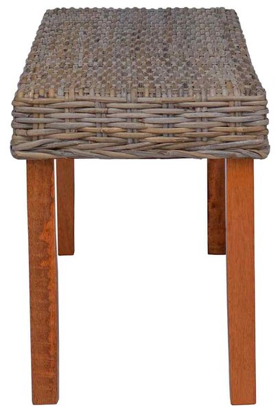 Lavice 110 cm přírodní kubu ratan a masivní mahagon 285791