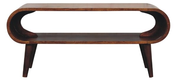 TV stolek Amaya z masivního mangového dřeva, 90 × 35 × 40 cm