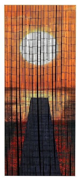Bambusový závěs Západ slunce, 90x200 cm