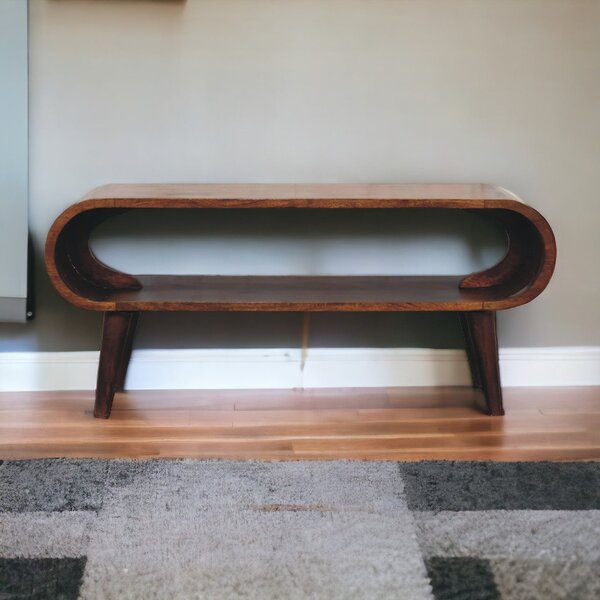 TV stolek Amaya z masivního mangového dřeva, 90 × 35 × 40 cm