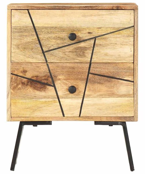 Noční stolek 40 x 30 x 50 cm masivní mangovníkové dřevo 285875